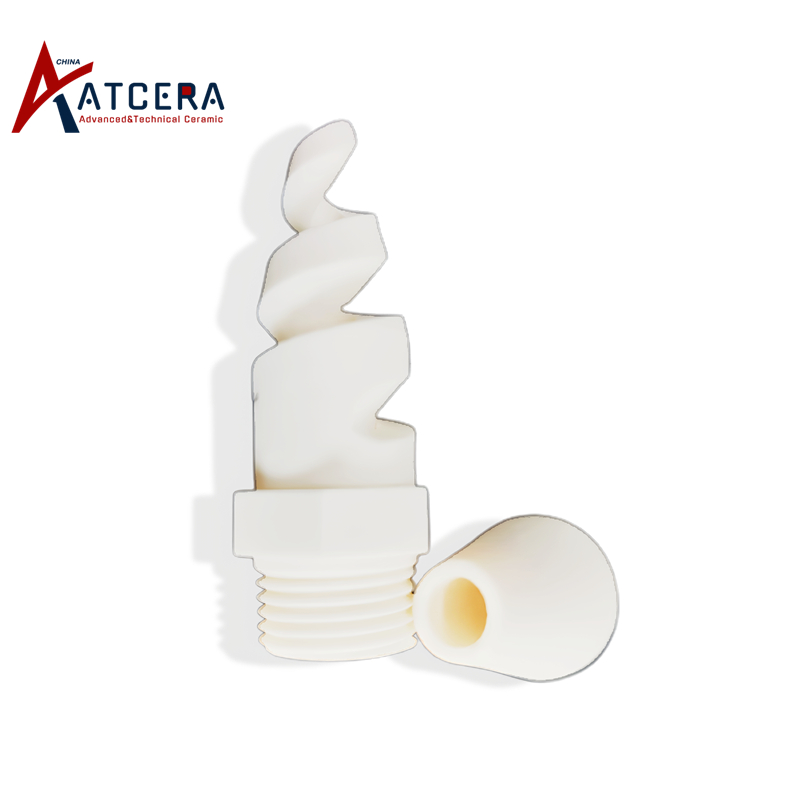 Aluminum oxide ceramic spiral nozzle