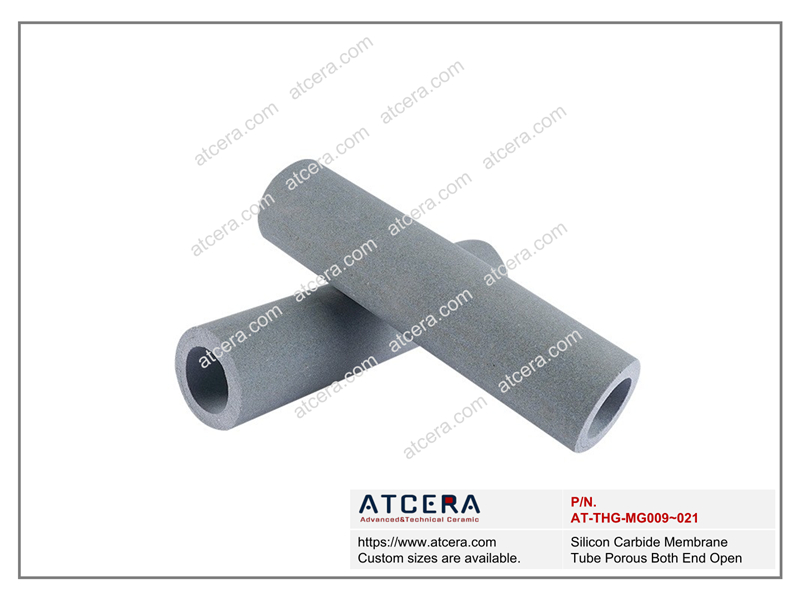 Drawing of Silicon Carbide Membrane Tube Porous Both End Open