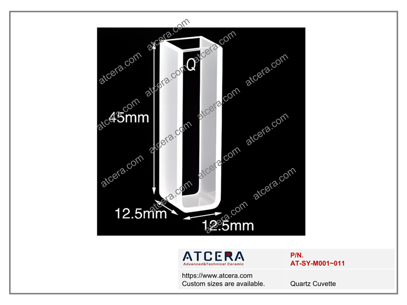 Drawing of UV Quartz Cuvette